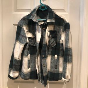 Green Plaid Shirt jacket “Shaket”